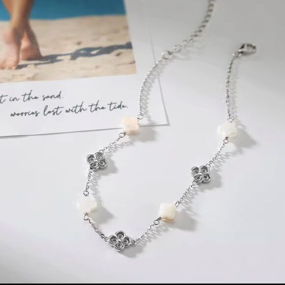 ENA925 Sterling Silver Anklet - Picture 2 of 5